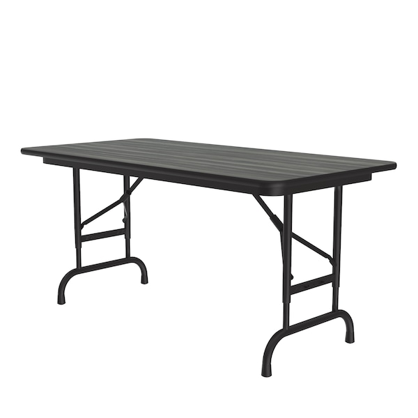 CFA Adjustable HPL Folding Tables 24x48 New England Driftwood